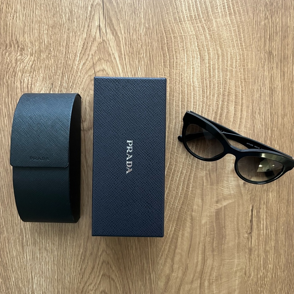 Prada Women's Cat Eye Gradient Black Sunglasses